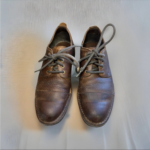 Cole Haan Distressed Brown Leather Derbys - Picture 2 of 9
